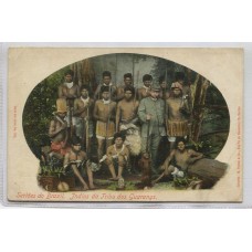 BRASIL INDIGENAS TRIBU GUARANY ANTIGUA TARJETA POSTAL INDIOS RARA